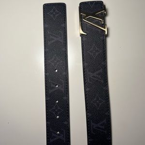Louis Vuitton monogram black belt for men